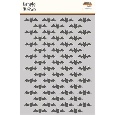 Simple Stories FaBOOlous Batty 6x8 Stencil