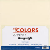 My Colors Cardstock 12x12 Cardstock Assortment Pack Heavyweight Collection Whitewash Cardstock (18 Pack)
