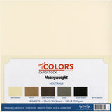 My Colors Cardstock 12x12 Cardstock Assortment Pack Heavyweight Collection Neutral Cardstock (18 Pack)