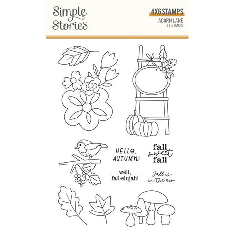 Simple Stories Acorn Lane Photopolymer Clear Stamp Set