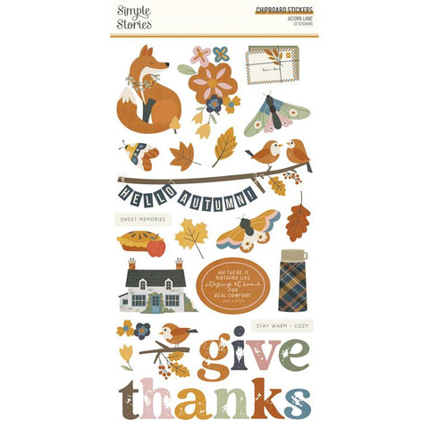 Simple Stories Acorn Lane 6x12 Chipboard Embellishments