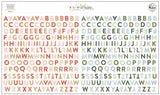 Pinkfresh Studio Holiday Dreams Mini Puffy Alphabet Sticker Embellishments