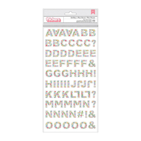 American Crafts Thickers Full Bloom Alphabet Stickers