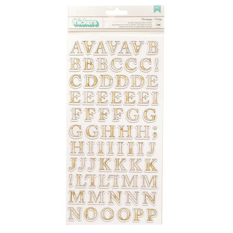 American Crafts Thickers Decoupage Alphabet Stickers