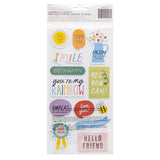 Pebbles Thickers Good Vibes Phrase Stickers