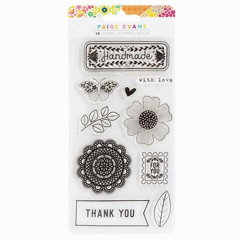 American Crafts Paige Evans Splendid Clear Acrylic Stamp Set