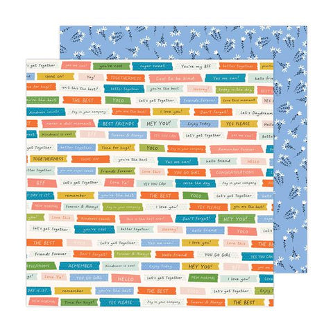 American Crafts Jen Hadfield Reaching Out Stick Together Patterned Paper