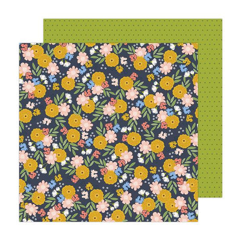American Crafts Jen Hadfield Reaching Out Friendship Floral Patterned Paper