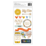 American Crafts Thickers Hello Phrase Stickers