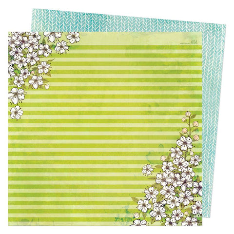 American Crafts Vicki Boutin Fernwood Happiness Blooms Patterned Paper