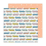 American Crafts Maggie Holmes Round Trip  Bus Ride Patterned Paper