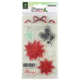 American Crafts Vicki Boutin Evergreen and Holly Holiday Magic Clear Acrylic  Stamp Set