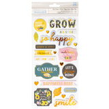 American Crafts Paige Evans Garden Shoppe Thickers Best Today Phrase Stickers
