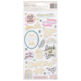 American Crafts Thickers Happy Life Phrase Stickers