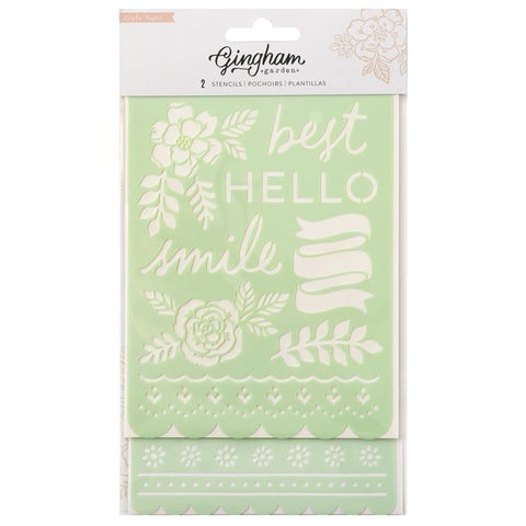 Crate Paper Gingham Garden Stencil Set