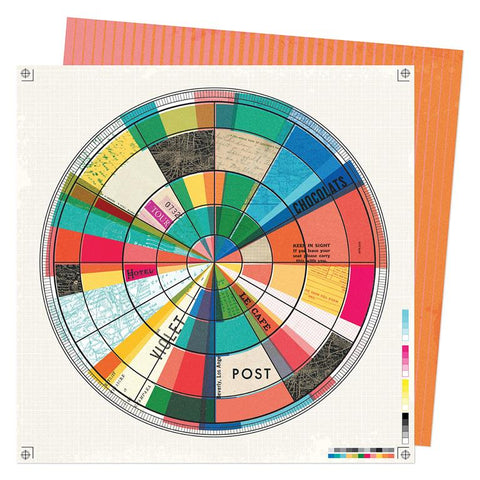 American Crafts Vicki Boutin Where To Next? Roundabout Patterned Paper