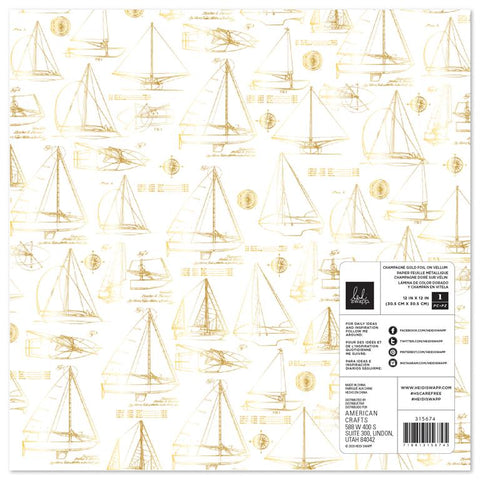 Heidi Swapp Set Sail Acetate with Gold Foil Specialty Paper