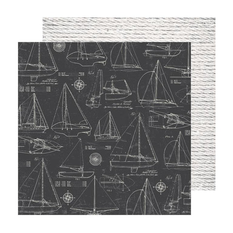 Heidi Swapp Set Sail Logo Cutapart Patterned Paper – Cheap Scrapbook Stuff