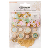 Crate Paper Gingham Garden Button Embellishments