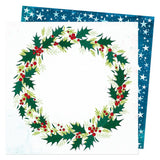 American Crafts Vicki Boutin Peppermint Kisses Holly Wreath Patterned Paper