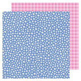 Pebbles All The Cake Blue Flowers Patterned Paper
