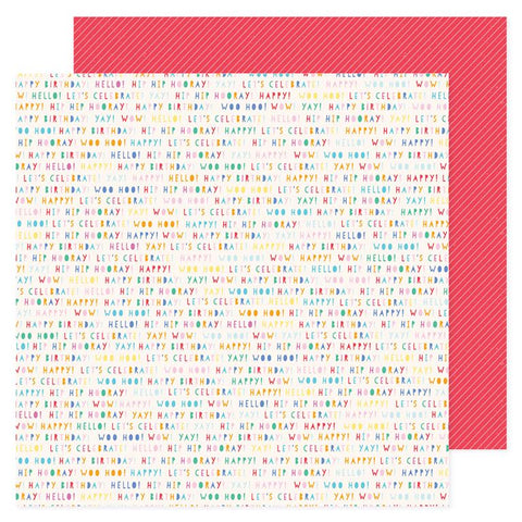 Pebbles All The Cake Words Patterned Paper