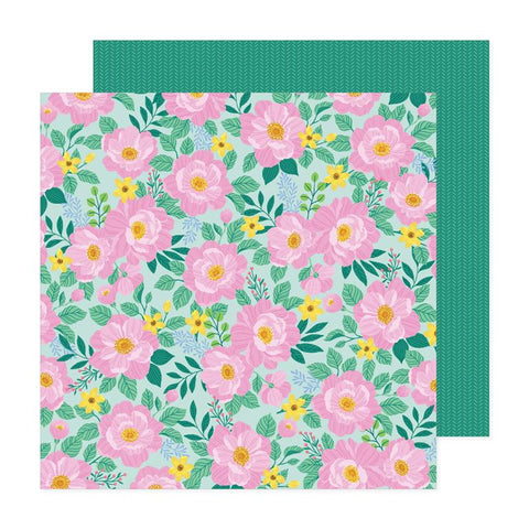 American Crafts Bea Valint Poppy and Pear Blissful Blooms Patterned Paper