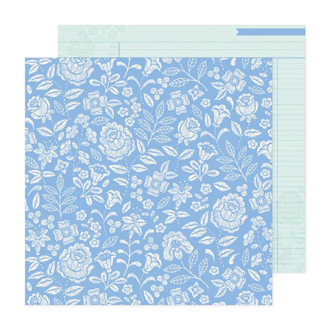 American Crafts Bea Valint Poppy and Pear Blue Skies Patterned Paper