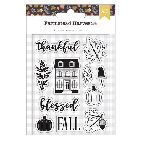 American Crafts Farmstead Harvest Acrylic Stamp Set