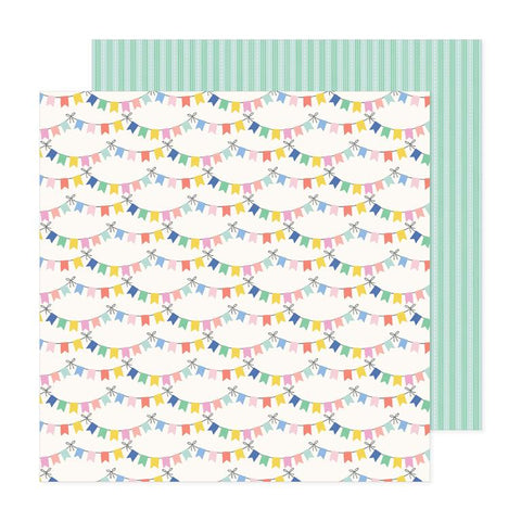 American Crafts Bea Valint Poppy and Pear Color Burst Patterned Paper