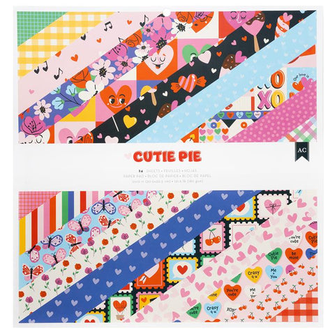 American Crafts Cutie Pie 12x12 Paper Pad – Cheap Scrapbook Stuff