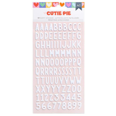 American Crafts Cutie Pie Puffy Alphabet Stickers