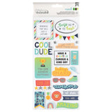 American Crafts Thickers Cool Boy Phrase Stickers