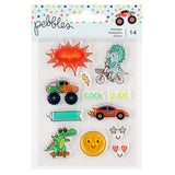 Pebbles Cool Boy Small Clear Acrylic Stamp Set