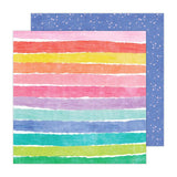 Pebbles Cool Girl Bright Stripe Patterned Paper