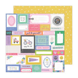 Pebbles Cool Girl Journaling Patterned Paper