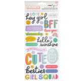 American Crafts Thickers Cool Girl Phrase Stickers
