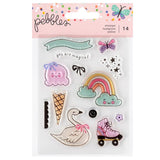 Pebbles Cool Girl Clear Acrylic Stamp Set