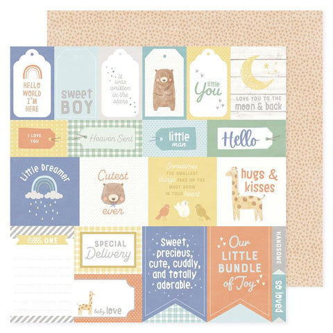 American Crafts Hello Little Boy Little Bundle Patterned Paper