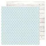 American Crafts Hello Little Boy Blue Hearts Patterned Paper