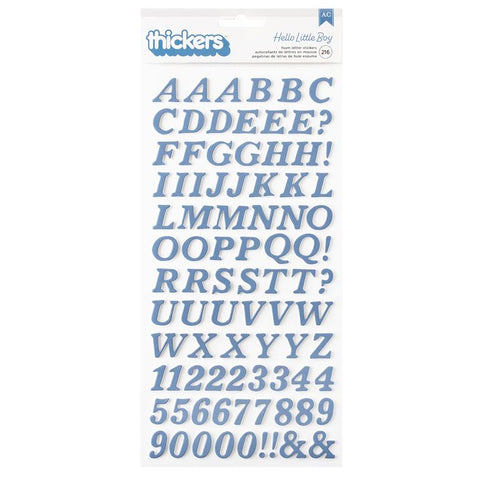 American Crafts Thickers Hello Little Boy Alphabet Stickers
