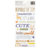 American Crafts Thickers Hello Little Boy Phrase Stickers