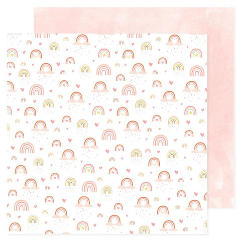 American Crafts Hello Little Girl Rainbows Patterned Paper
