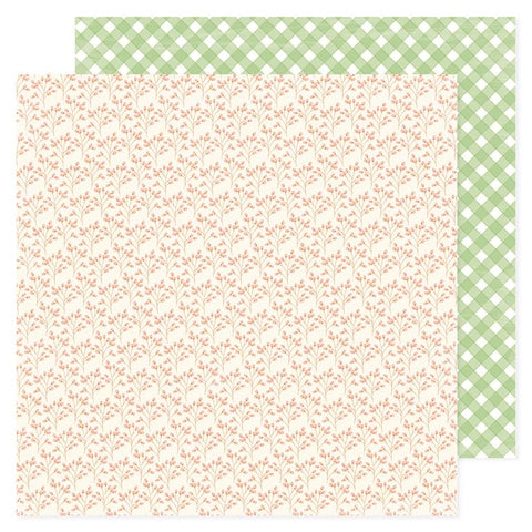 American Crafts Hello Little Girl Flower Buds Patterned Paper