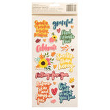 American Crafts Thickers Grateful Phrase Stickers