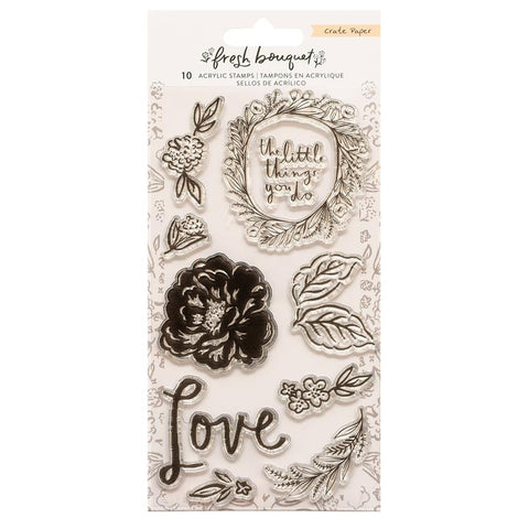Crate Paper Fresh Bouquet Clear Acylic Stamp Set