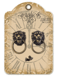 Graphic 45 Staples Embellishments - Antique Brass Lion Head Door Knockers