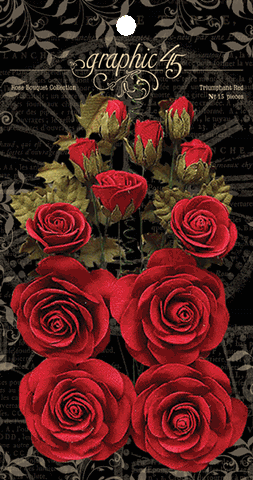 Graphic 45 G45 Staples Rose Bouquet Collection—Triumphant Red