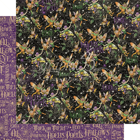 Graphic 45 Midnight Tales Fairy Mischief Patterned Paper