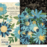 Graphic 45 G45 Staples Embellishments Flower Assortment—Shades of Blue